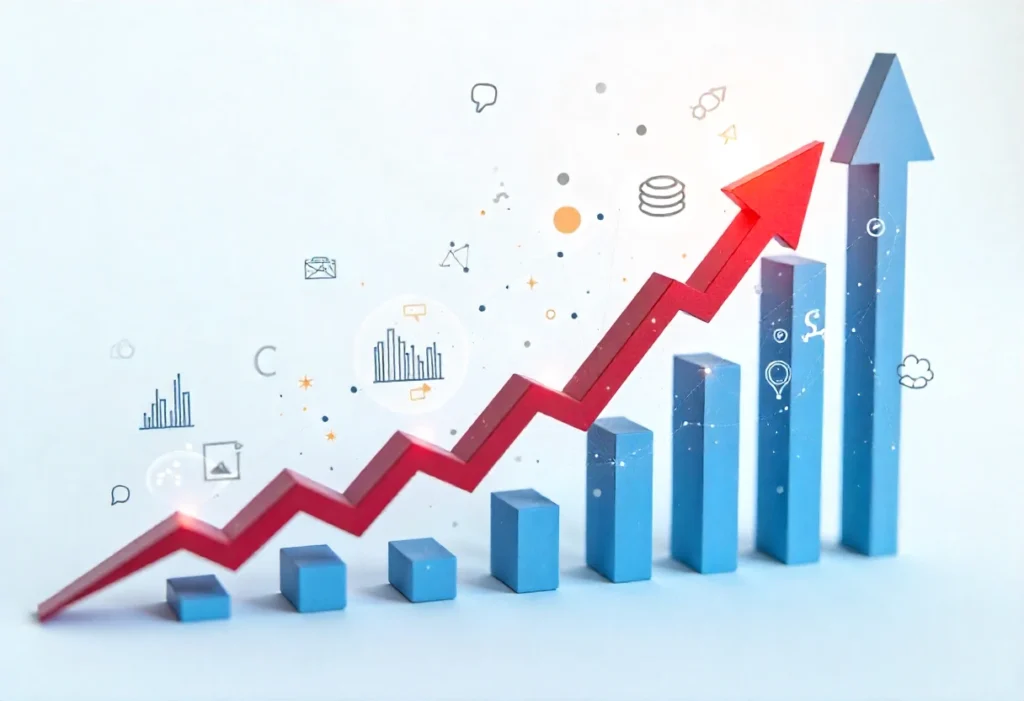 growth in business illustration